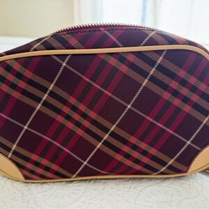 Burberry Plaid Patterned Handbag with Tan Accents like NEW